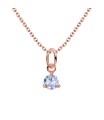 April Birthstone Silver Necklace SPE-5713